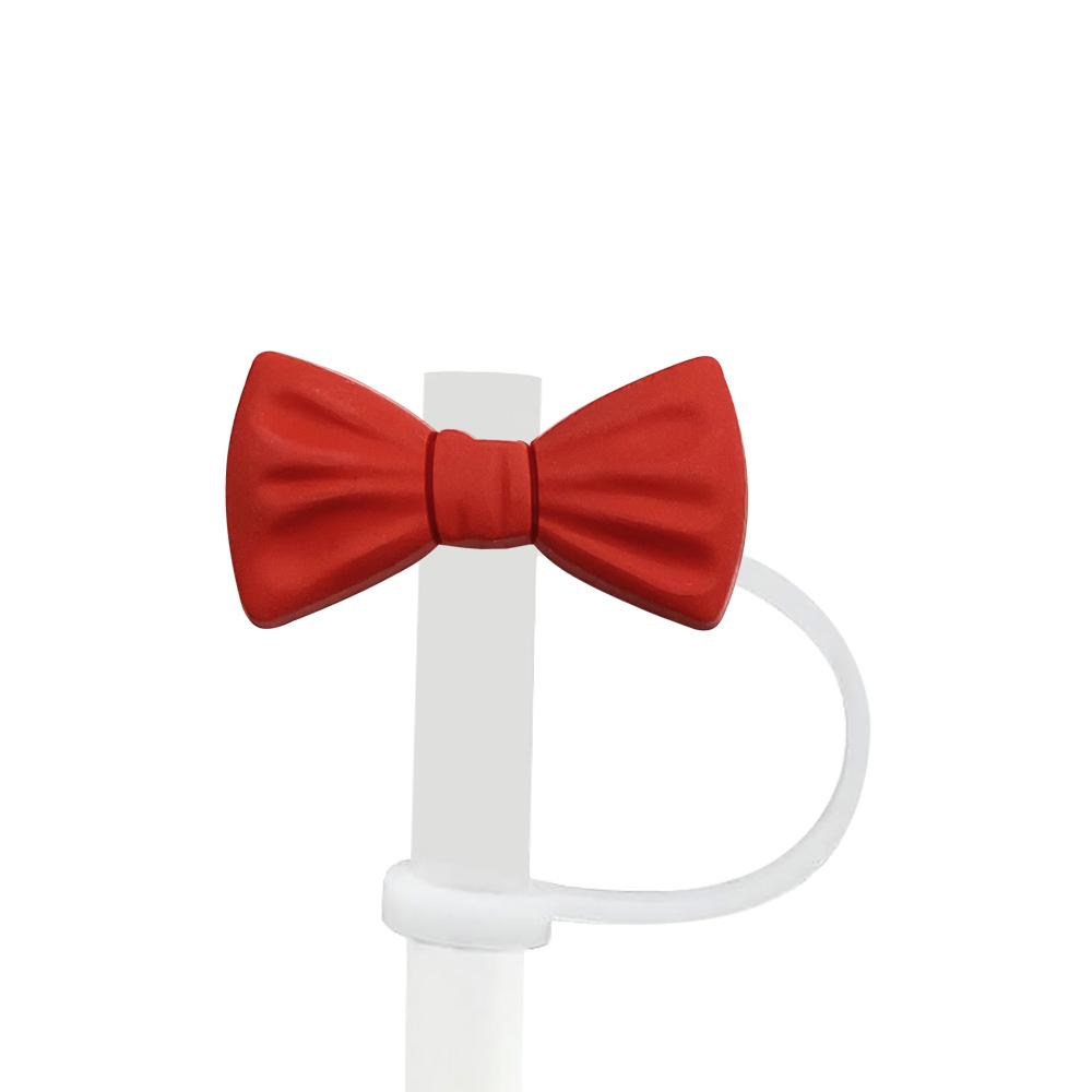 8-10mm Bow Straw Cap: Cartoon Rubber Dust Cover & Stopper - Recyclable