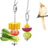 Cage Accessories Pet Treat Foraging Toy Vegetable Skewer Bird Food Holder Parrot Feeder Fruit Stick