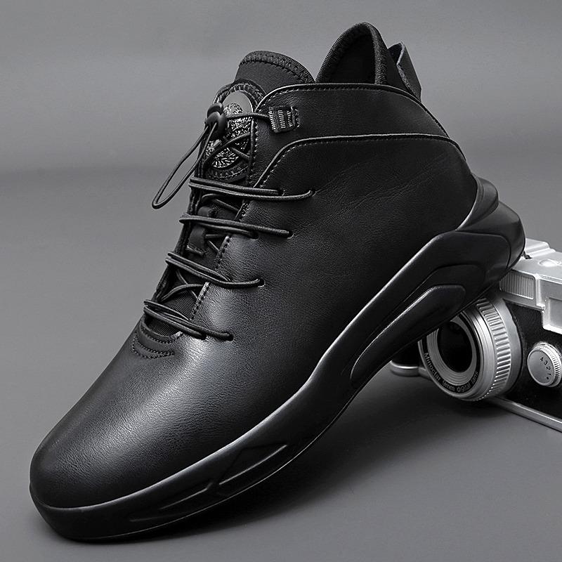 Thick Soled Casual Sports Shoes High Quality Mid Top Warm Outdoor Mountaineering Shoes Men'S Travel Hiking Shoes Fashionable