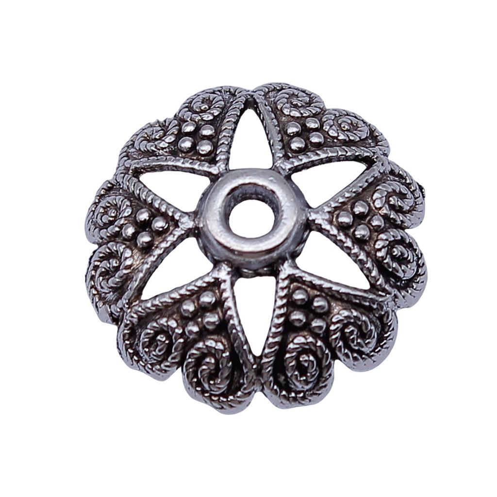 Textured Bead Cap Charms Dome Covers For Pearl And Gemscolor Jewelry Findings