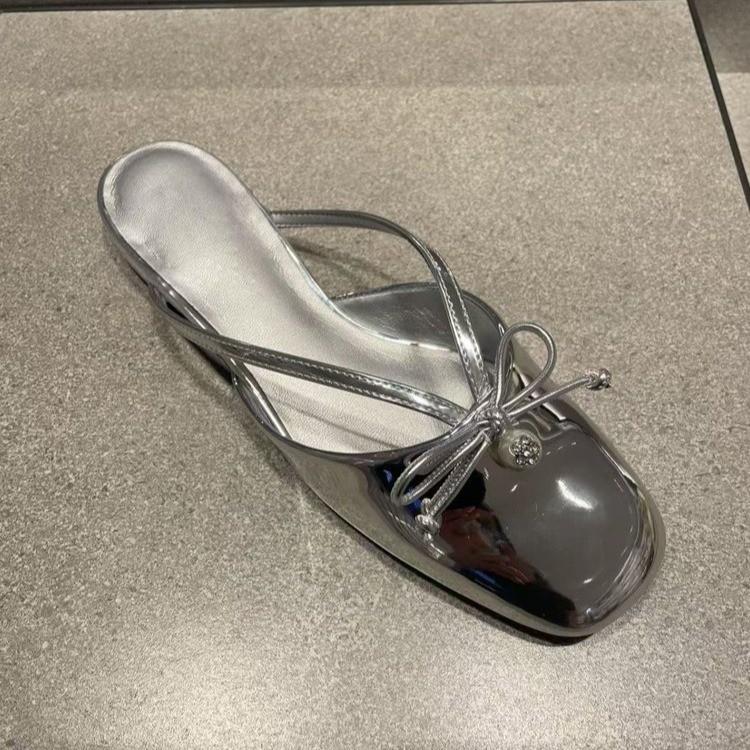 Summer Flats Women Slippers Dress Fashion Mules Shoes Casual Slingback Woman Sandals 2025 New Trend Brand Cozy Zapatos De Mujer