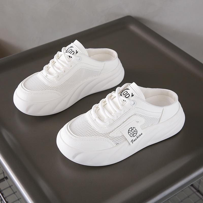 CRLAYDK Women's Walking Mules Sneakers Slip On Mesh Summer House Slides Comfortable Backless Loafers Outdoor Nursing Shoes