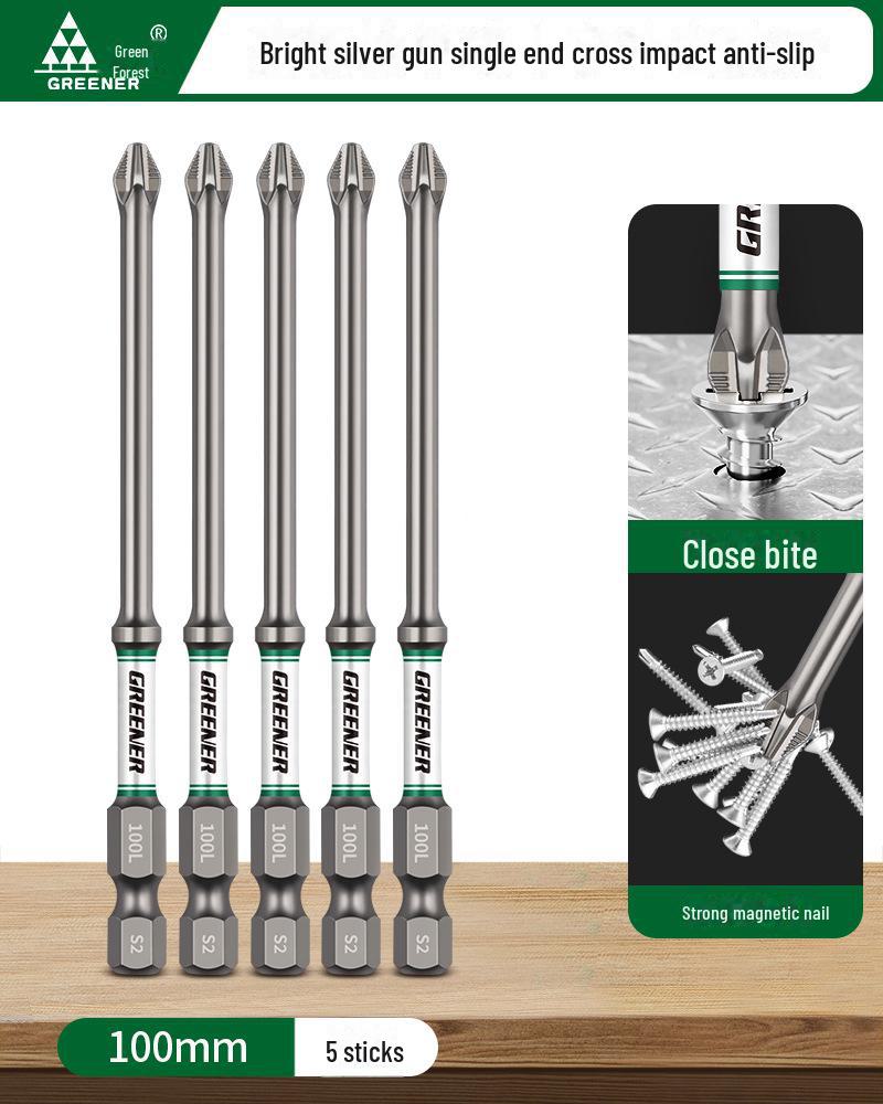 Green Forest Magnetic Non-slip Electric Screwdriver & Flashlight Drill Set