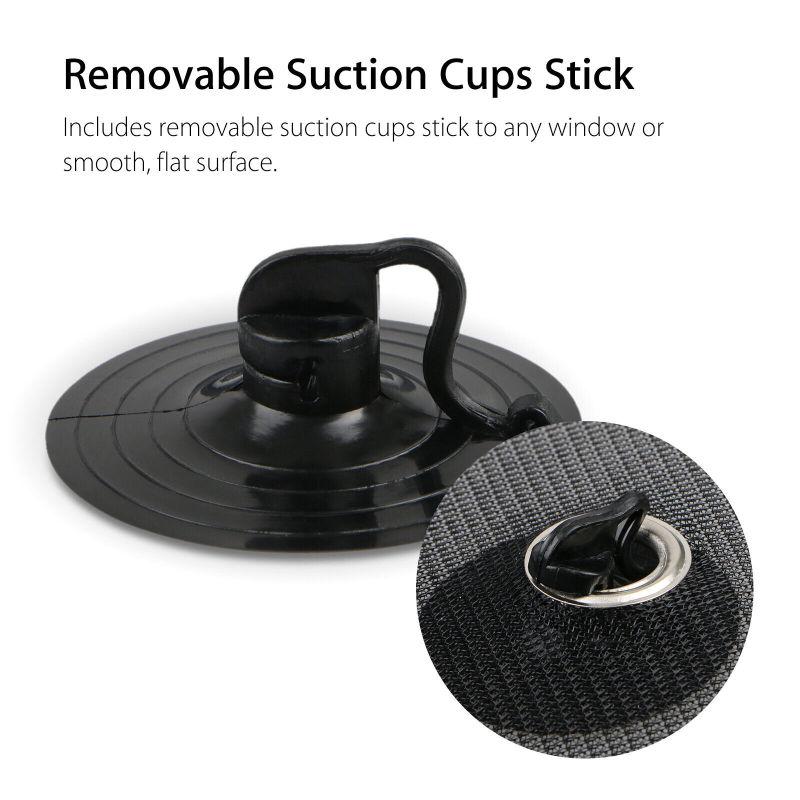 New! 2pcs Car Window Screen Sun Shade Mesh Cover Windshield Sunshade Visor With Suction Cups Summer Auto