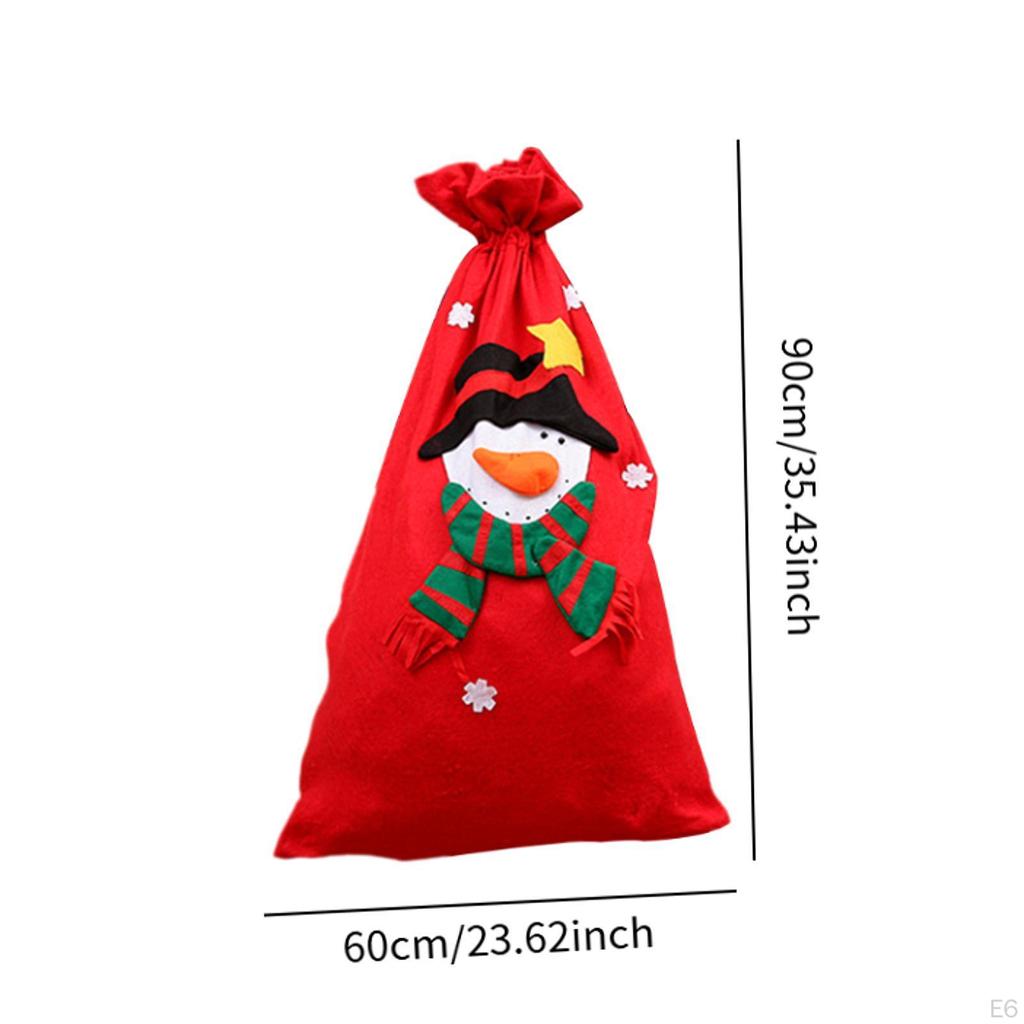 90x60cm Weihnachten Kordelzug Geschenktüte 35.4x23.6inch Leichtgewicht zum Einpacken von Geschenken Weihnachtsaufbewahrung