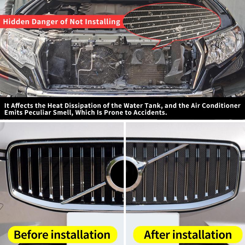 Für Volvo XC90 XC60 XC40 S90 S60 V90 2022 2021 2019 2018 Tuning Modifikation Zubehör Kühlergrill zum Schutz vor Insekten Mücken Sand
