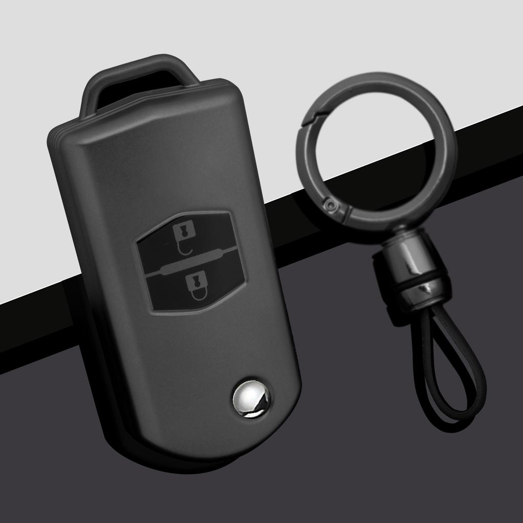 Car Key Case For Mazda Demio 2 3 5 6 M3 M5 M6 Cx-5 Cx7 Cx9 Rx8 Mx5 Mpv 2 3 Buttons Keychain Holder Fob Interior Accessories
