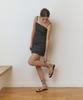 ADAUL Lovey Vintage Pattern Mini Dress - Black