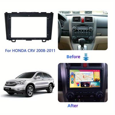 2 Din  Fascia for HONDA CRV CR-V 2007-2011 Car   Dash Panel Install Trim Frame Kit, Plastic, No Battery