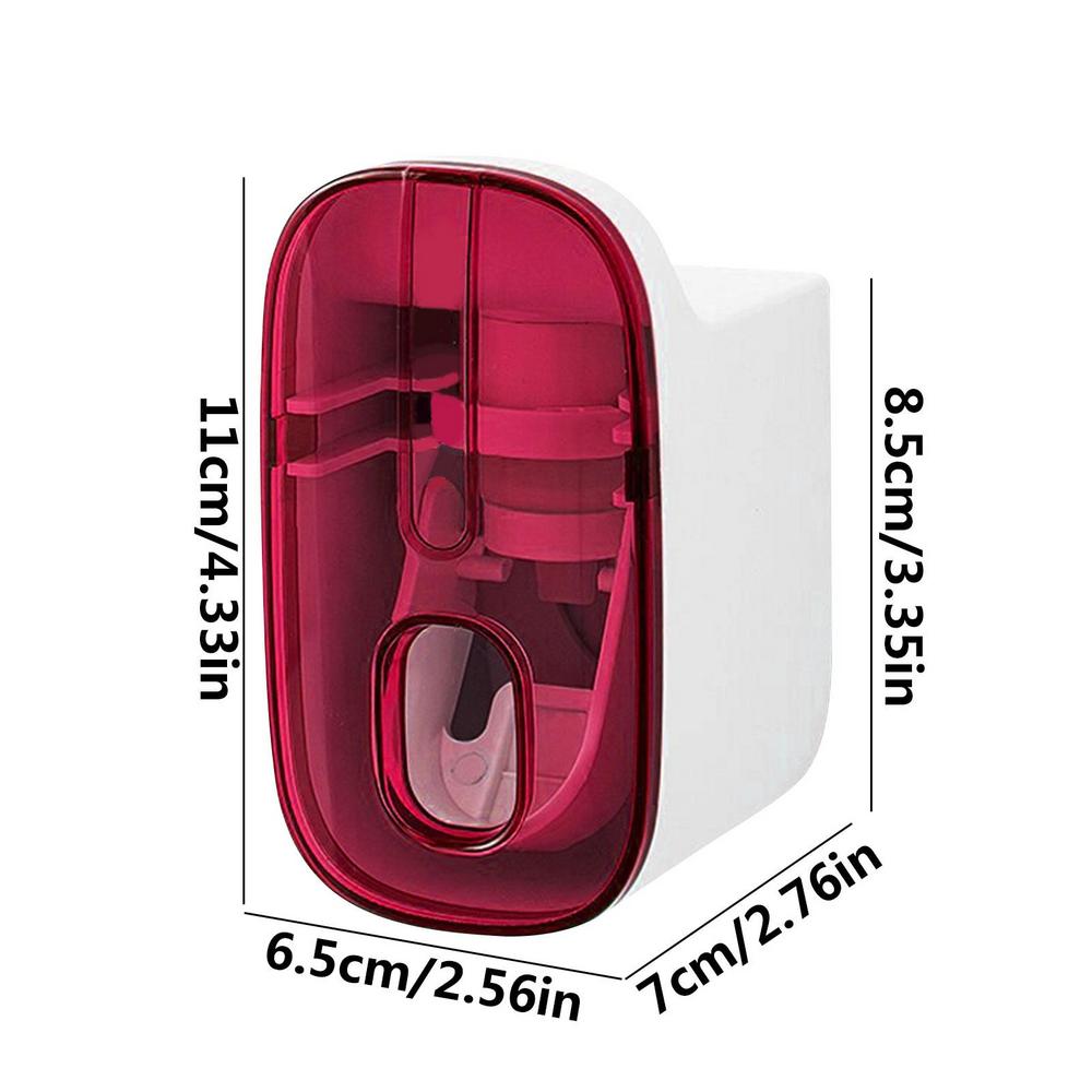 

Автоматический выдавливатель зубной пасты Бесконтактный настенный дозатор зубной пасты Самоклеящиеся аксессуары для ванной комнаты Съемный декор для душа красный