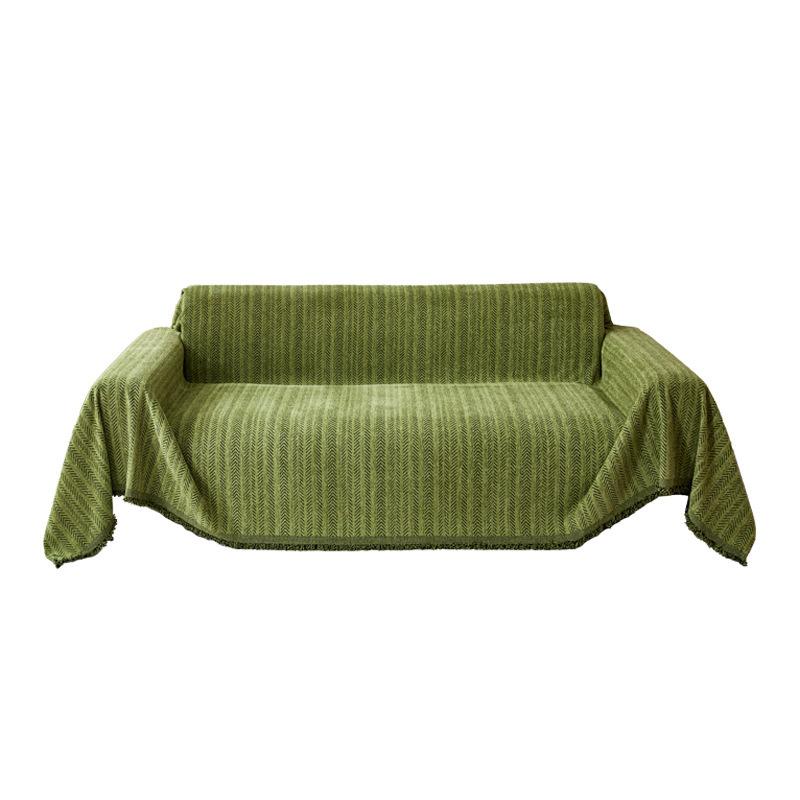 

Full Wrap One-Piece Sofa Cover, Anti-Scratch Slipcover Furniture Cover Stretch Sofa Cushion Protector All-Season Solid Color Fishbone Pattern 180*130cm