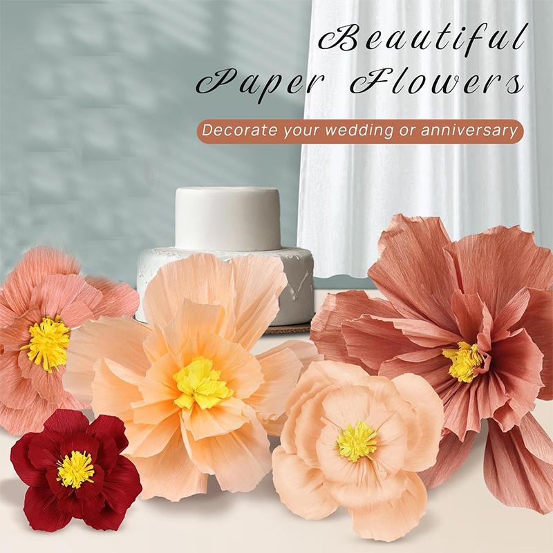 2Pcs 20/25/30cm Artificial Paper Flowers Artificial Wall Decors To Use Room Decors Party Decorations for Living Room Birthday