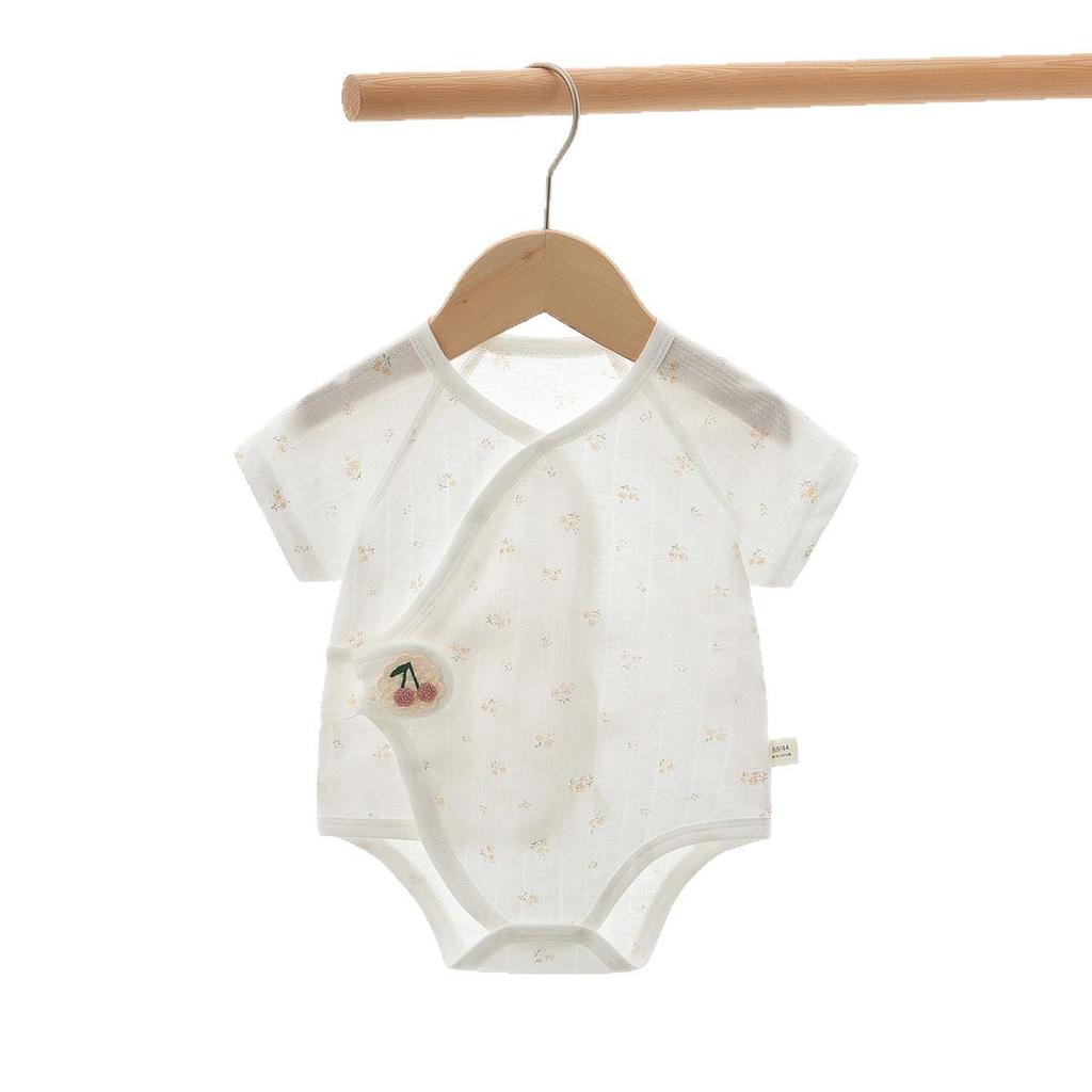 Newborn Baby Bodysuit, A-Class Cotton Short Sleeve Infant Romper, Lightweight Summer Triangle Onesie Pajamas