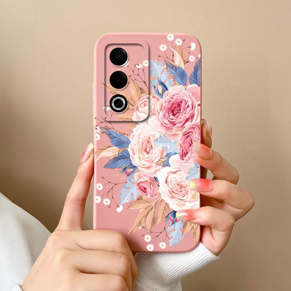 Case For OPPO Narzo 70 Pro Realme P1 Pro A3 Pro Funny Avocado Pattern Covers Screen Protector Liquid Silicone Painted Anti Drop Shell Housing For OPPO