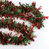 (2pieces/bag)Width 8.83CM * 2M Long Christmas Decoration Red and Green Striped Flower Christmas Tree Pendant Matching Design
