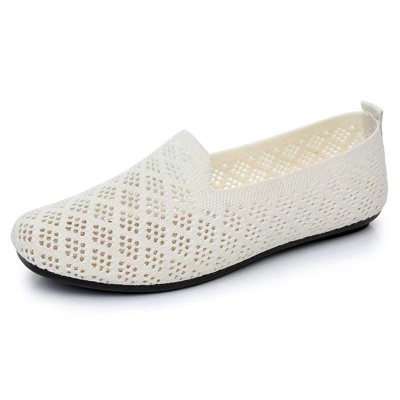 Summer hollow mesh women's shoes cloth shoes mesh breathable sandals soft sole soft surface fashionable versatile