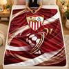 Flannel BlanketSevilla FC Warm Soft Throw Blanket for Indoor Sofa Bed Living Room Use