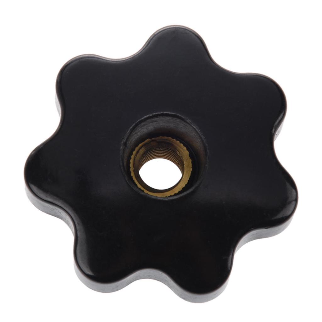 M10 10mm filetage femelle à tête plastique sur bouton serrage Grip Noir