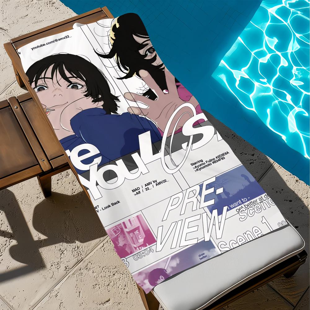 Japanese Movie L-Look Anime B-Back Towel Beach Quick Dry Soft Pool Towels Gift for Travel Gym Shower Camping sports