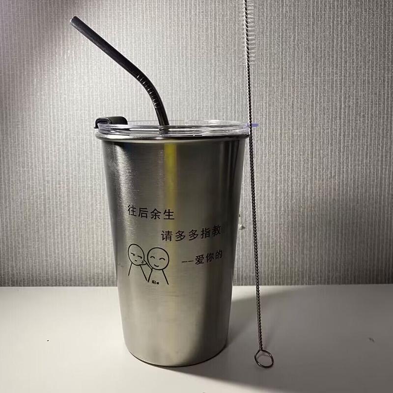 Stainless Steel Beer Wine Cup Portable Silver Beer Tumbler Cocktail Juice Milk Cup Metal Drinking Mug For Bar Outdoor Drinkware