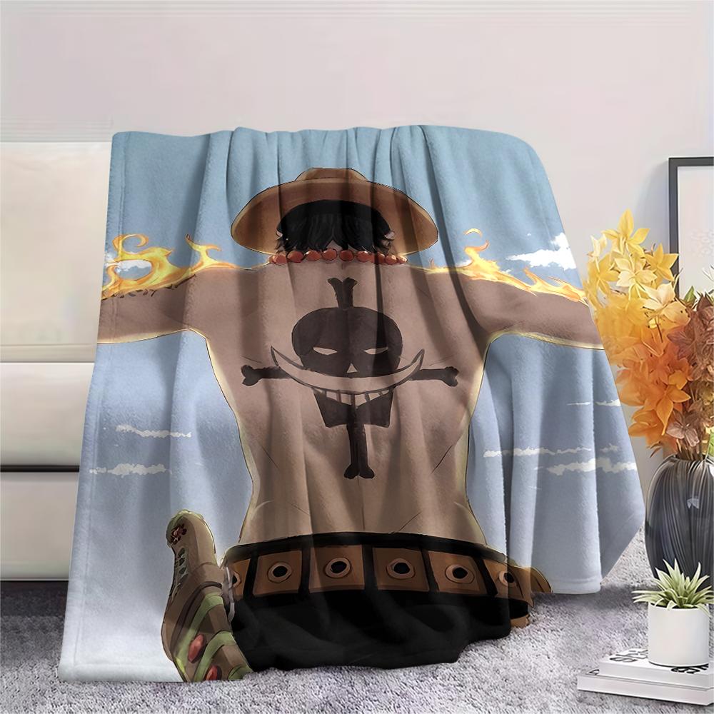 Manta de Franela con Estampado de Personaje de One Piece, Alta calidad Cómoda para Todas las Estaciones, Decoración del Hogar, Calidez y Comodidad, Perfecta para Regalos de Navidad