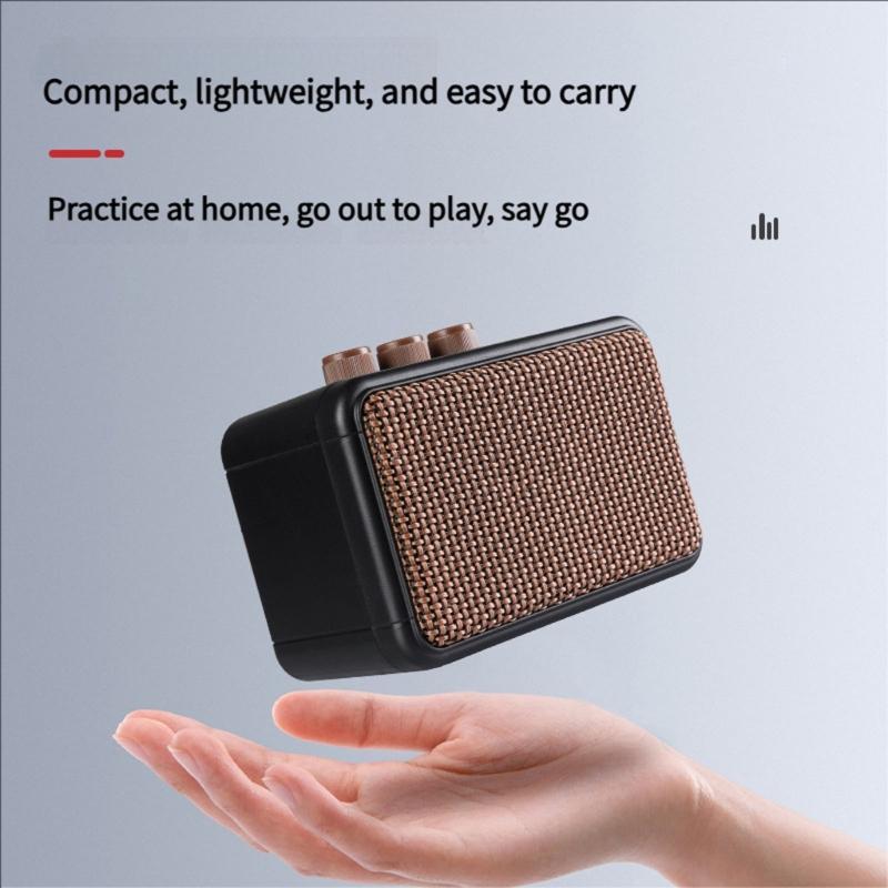 Lightweight Mini Electric Guitar Amplifier with Quality Sound and Long Last Playtimes for Traveling Musicians Performers
