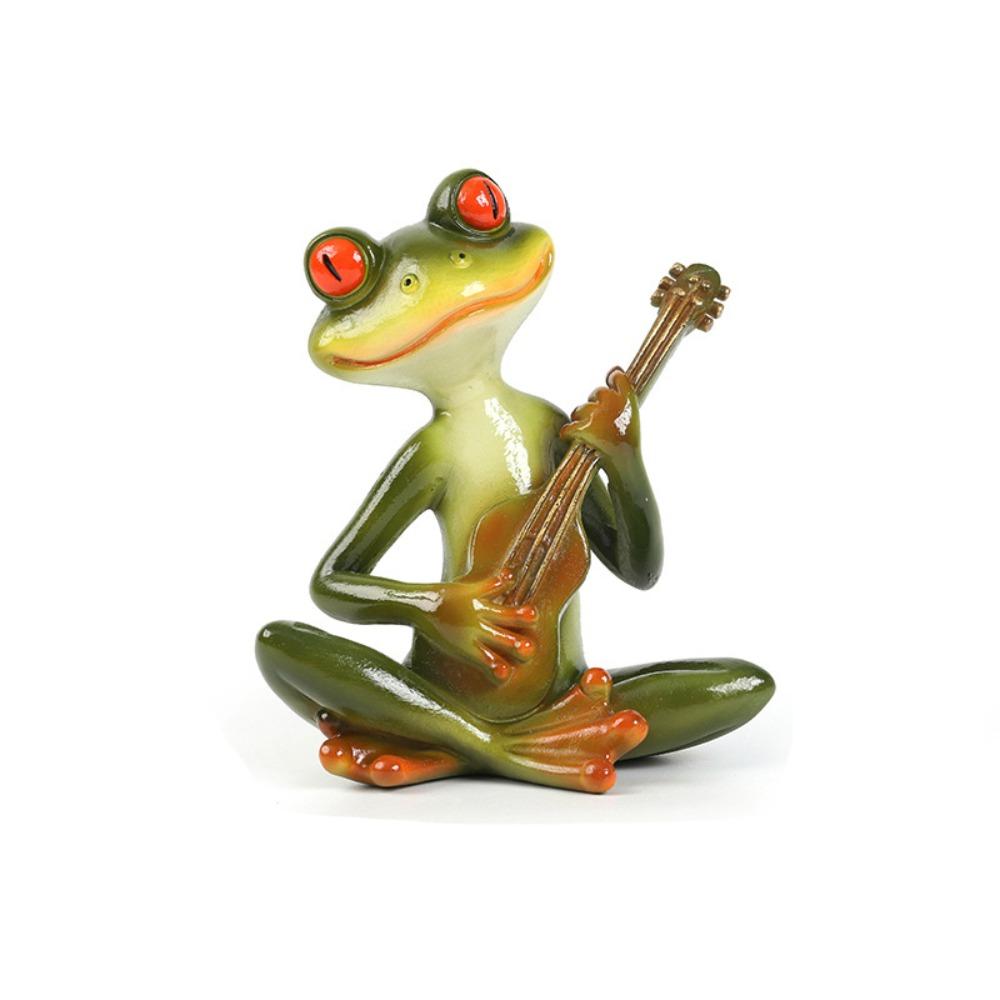 Resin Frog Statue Creative Miniatures Figurine Crafts Animal Sculpture Rockery