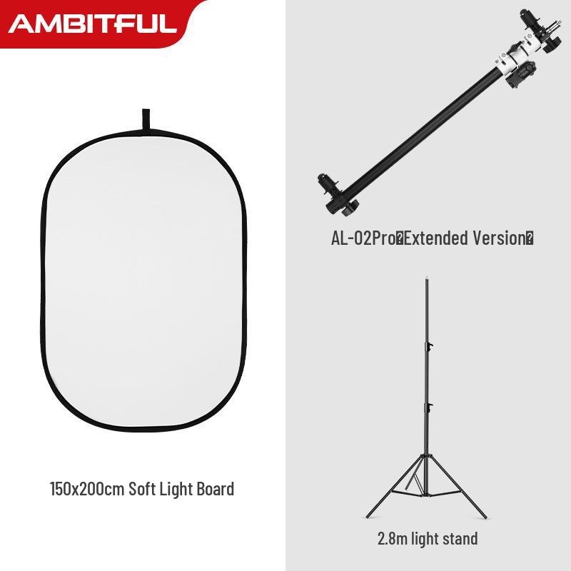 8 Zhi Jie AL-02Pro Photography Reflector Stand with Crossbar Arm and Sunshade Fixing Bracket