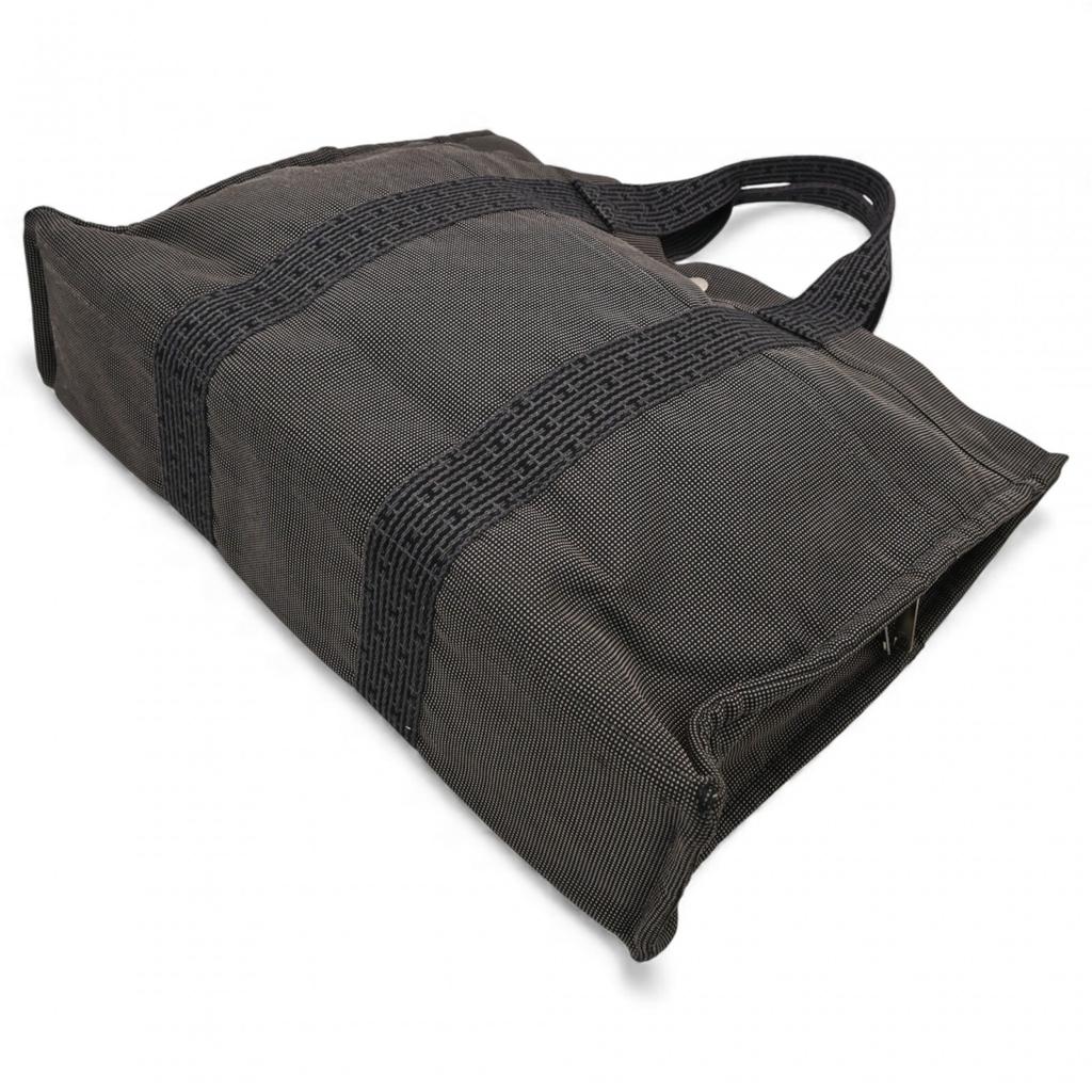 Auth HERMES Herline Tote MM Canvas Handbag he9909tt