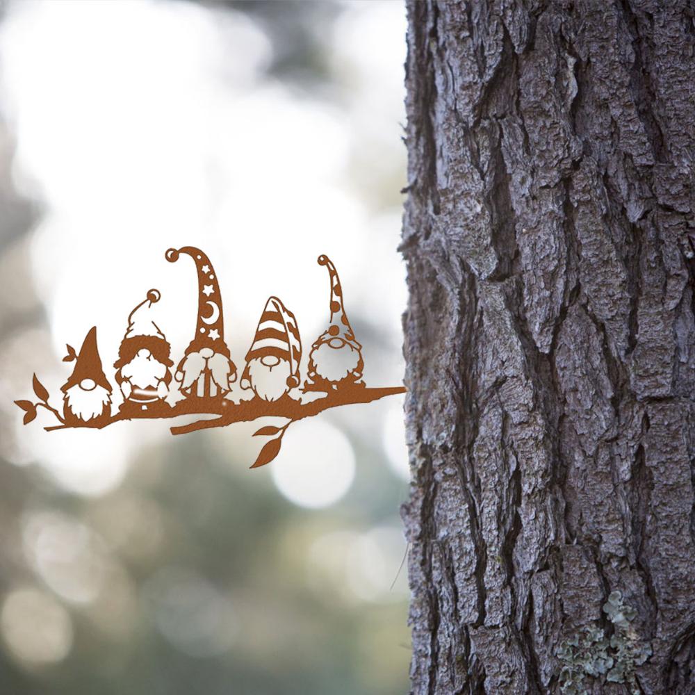 Verzauberter Garten Metallzweig Gnom Pilz Metallgnom Pilz Gartendekor Bezaubernde Gartenparty-Dekoration Metallzweig Gnom