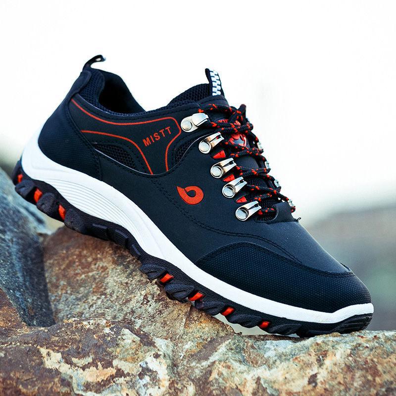 Waterproof Non-slip Men's Outdoor Hiking Shoes for Spring and Autumn. Trendy and Casual Running Sports Shoes.