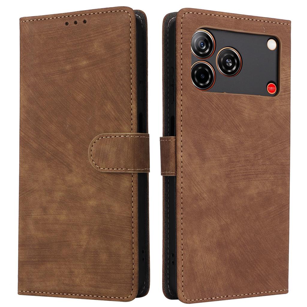 Étui à rabat compatible avec ZTE nubia A57 Étui de protection avec fermeture magnétique Portefeuille Étui de téléphone en cuir