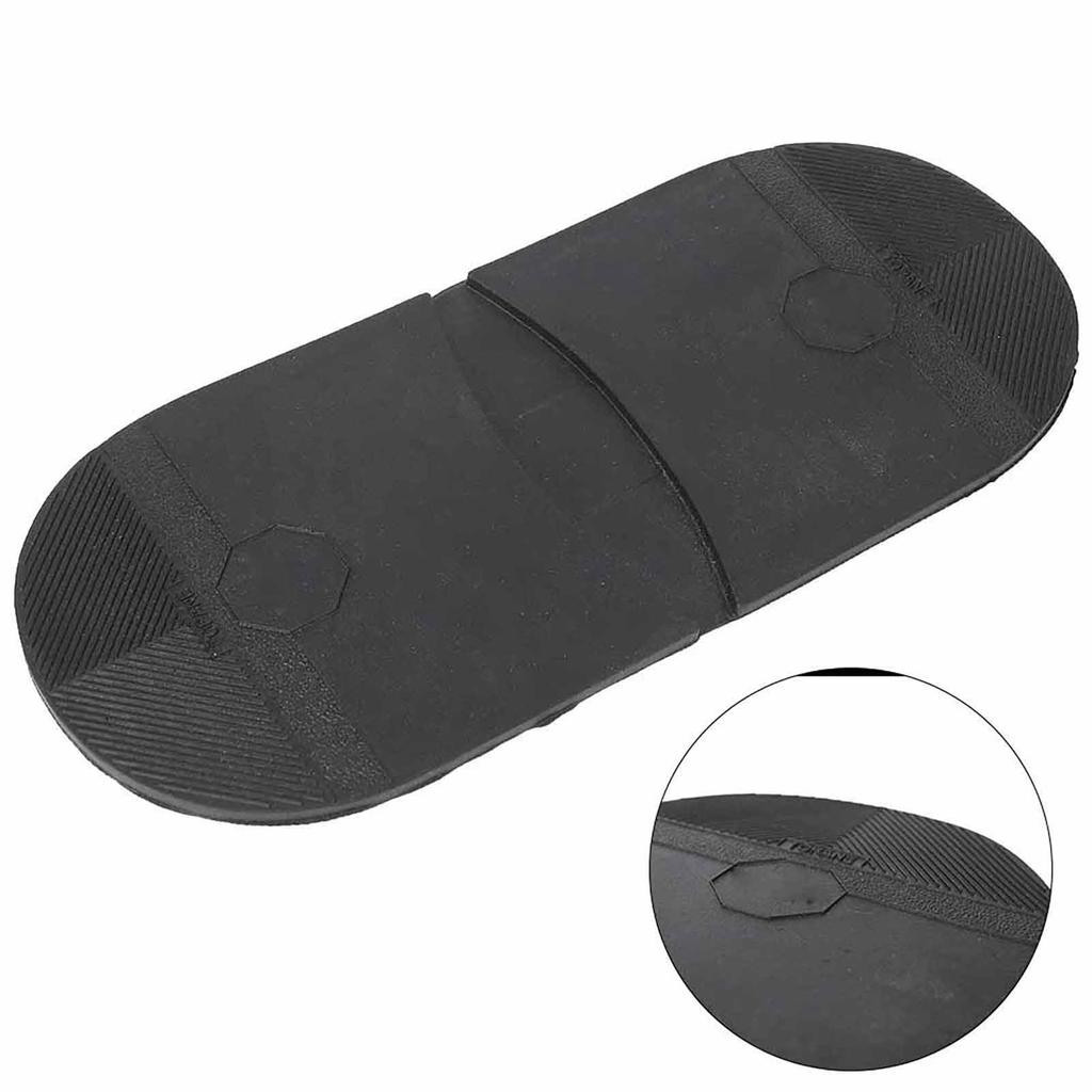 Läder Skor Gummi Slitstarka Yttersulor Handgjorda Skor Reparation Halvsula (Svart klack)