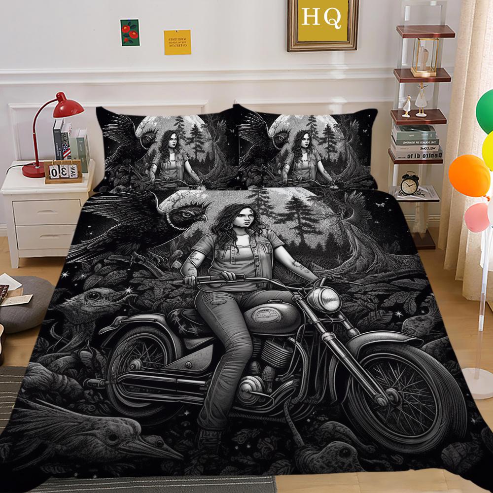 Beauty Skull Printed Bedding Cover Twin Size Microfiber Home Textiles Teen Cool Fashion Home Bedclothes