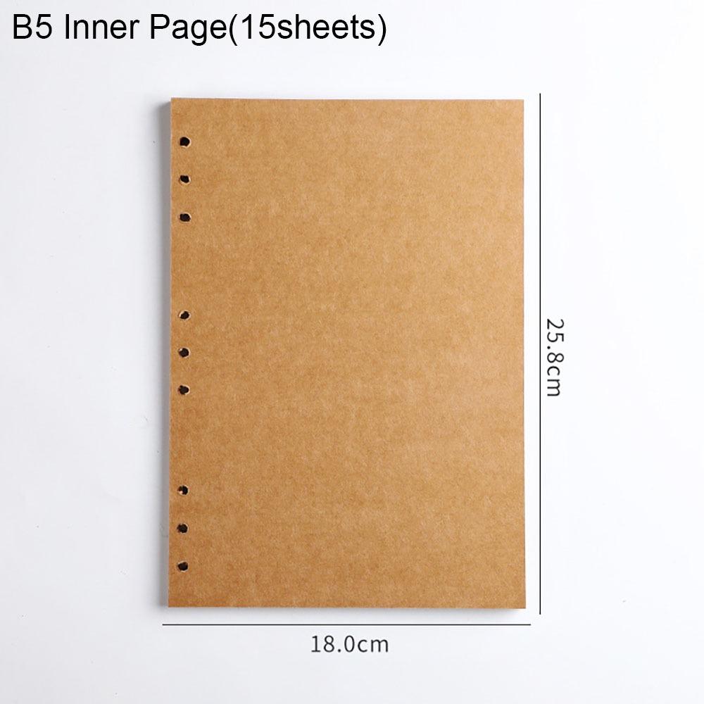 

A5 B5 A4 Kraft Paper Binder Cover Vintage File Folders New Inner Page