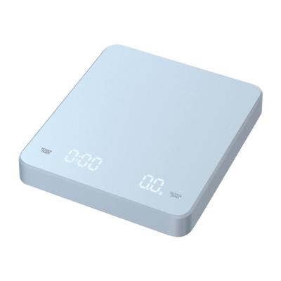 Digitale Kaffeewaage mit Timer, LED-Bildschirm, Espressowaage, eingebauter Akku, max. 3 kg, Gewicht 0,1 g