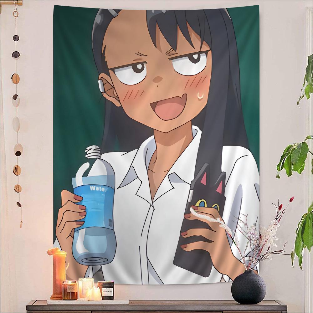 Anime Nagatoro San Tapestry Art Printing Japanese Wall Tapestry Anime Wall Hanging Home Decor