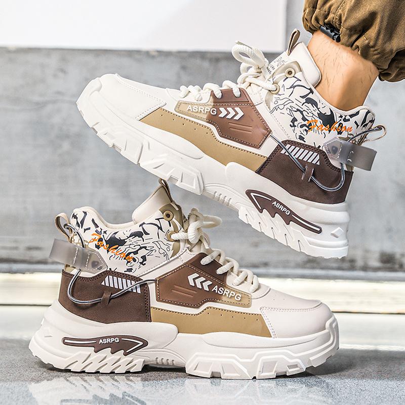 New Men's Fashion Casual Low Top Sports Shoes Students Thick Sole Comfortable Sneakers Boys Male Classic Breathable Basketball Shoes