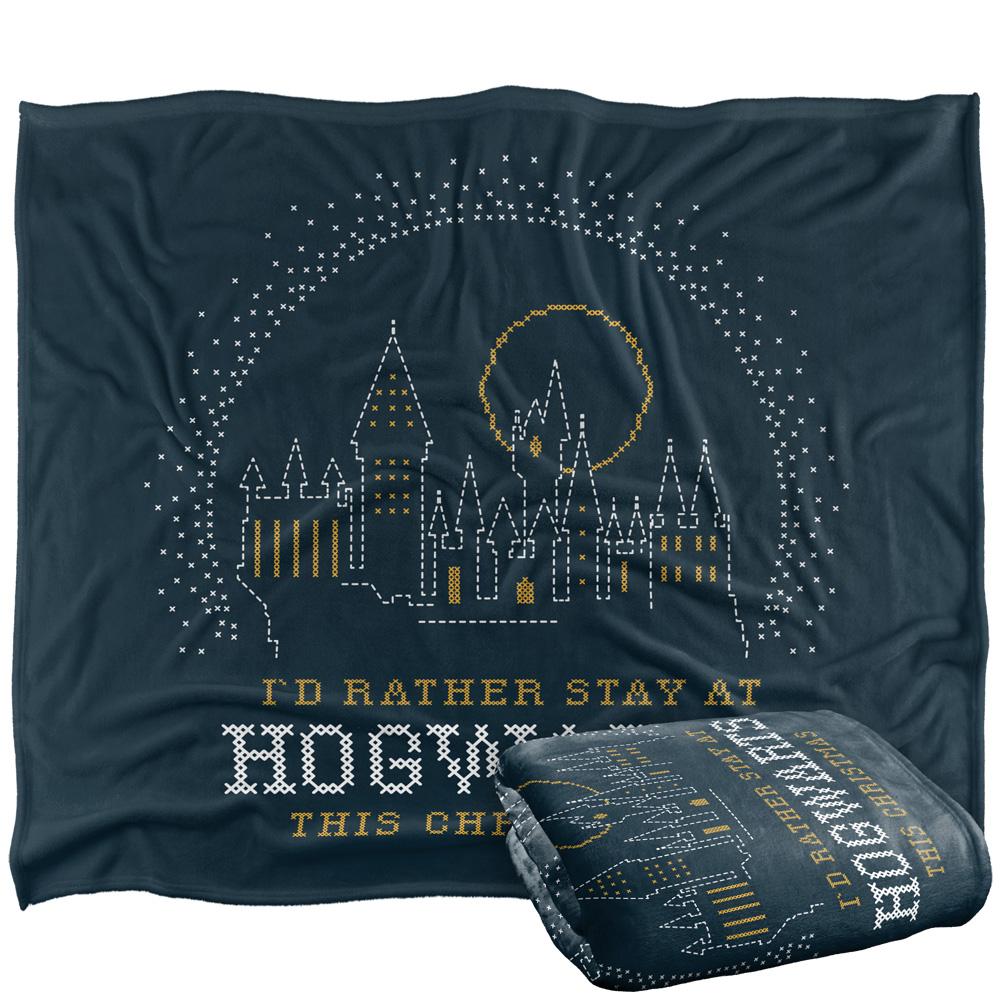 Harry Potter IÂ´d Ratyer Stay At Hogwarts Christmas Blanket