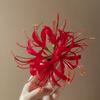 Retro red other side flower duck bill clip side bangs hairpin super fairy vacation hair accessories