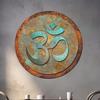 Retro Om Tin Sign Wall Art 8x8 Inch Metal Painting Spiritual Decor Gift