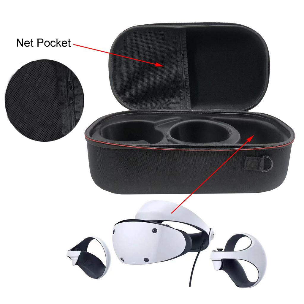Protective Storage Bag for PS VR2 Headset Bag with Handle Glasses Organizers