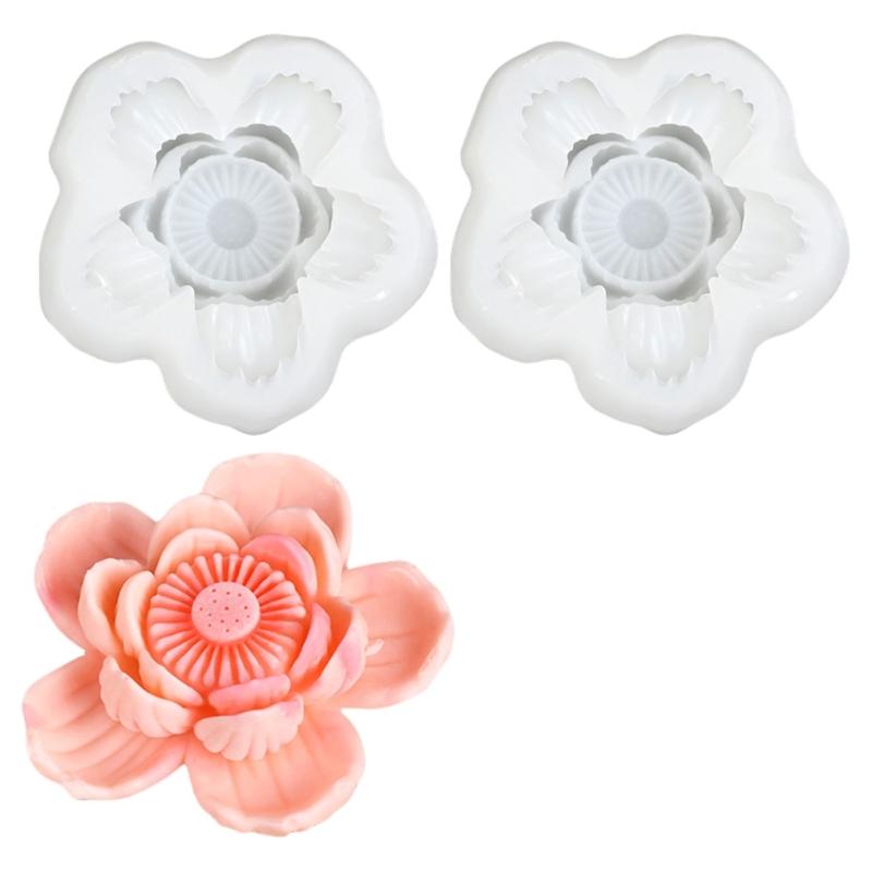 Delicate Kitchen Silicone Baking Molds Heatproof Silicone Flower Cake Crafting Moulds for Birthday and Festival Treats