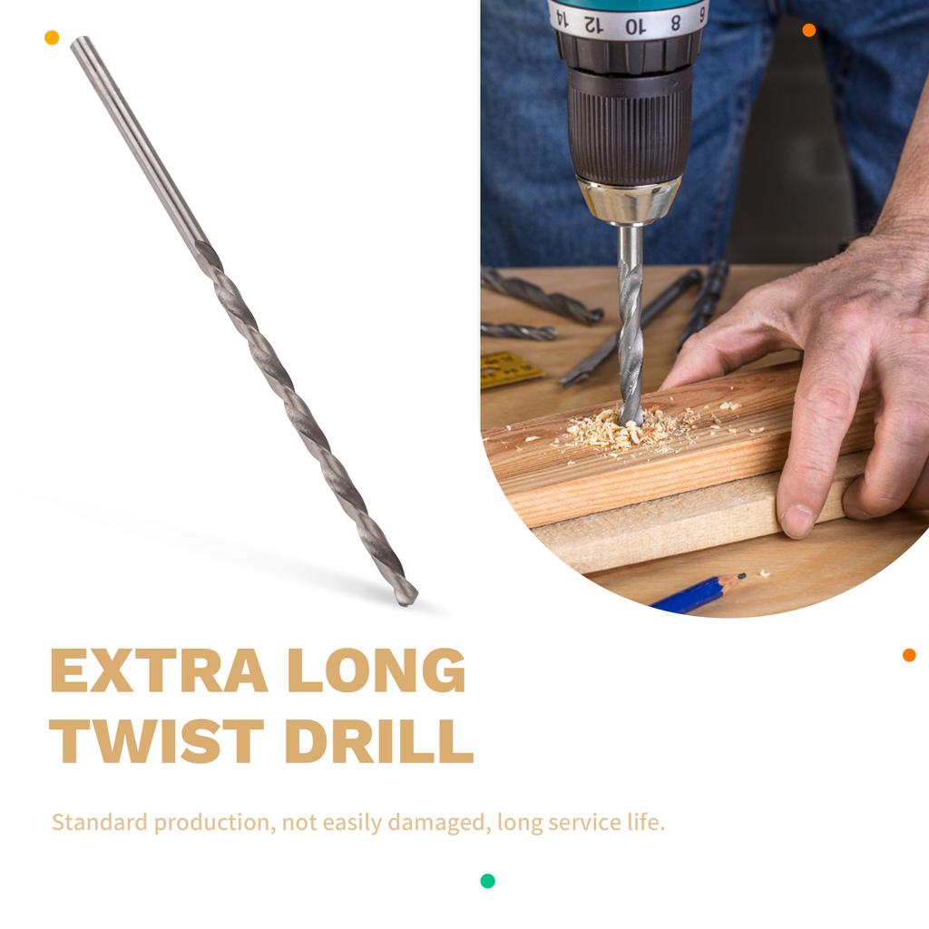 Premium-5Pcs Extra Long 150Mm HSS Twist Drill 2Mm 3Mm 3.5Mm 4Mm 5Mm Straigth Shank Auger Wood Metal Drilling Tools Drill Bit