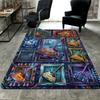 Cyberpunk Musical Instruments Pattern Rug Floor Mat for Living Room or Bedroom Soft and Comfortable Carpet a Gift for Birthday and Holiday.