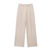 Kaslead Casual Easiest for Match Double Layer Waist Wide Leg Pants