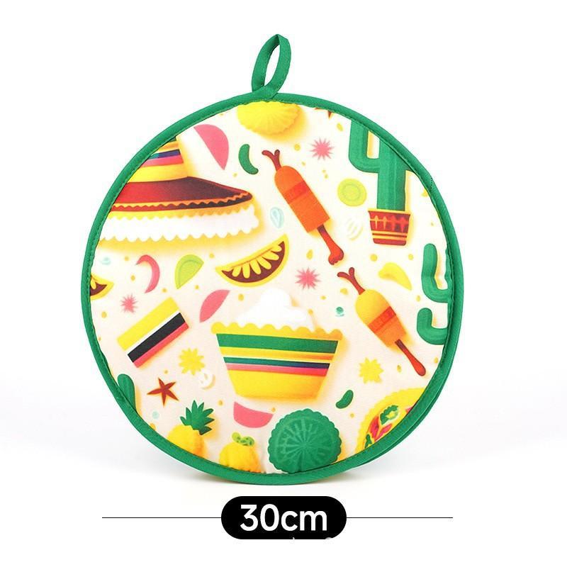 Tortilla Warmer Pouch Round Thickened Insulated Fabric Bag Keep Food Warm For Burrito Pancake Kitchen Dining Party Use