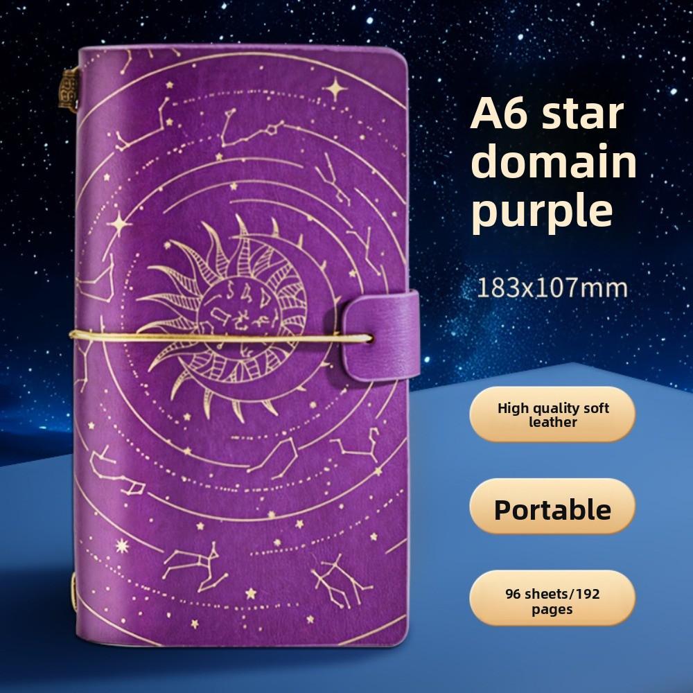 Retro Starry Sky Notebook 192 Page Diary Handbooks Journaling A6 Personal Notepad  Gift