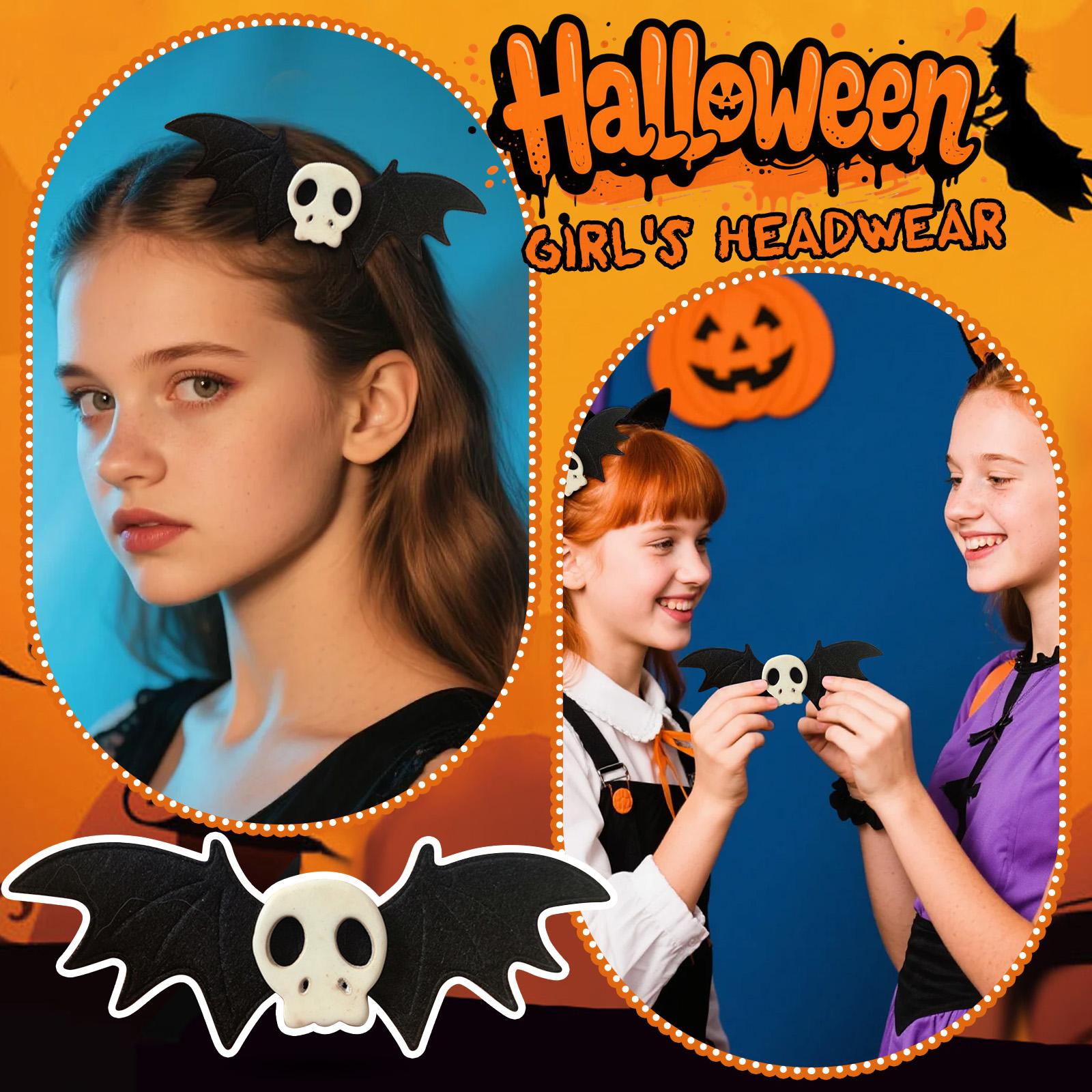 

1pair Halloween Hair Clips Retro Hairpin With Punk Clips Novelty Hair Style Making One Size