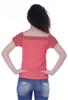 Moomaya Lace Sleeve Tops For Women Plain Boat Neck Tee Shirt